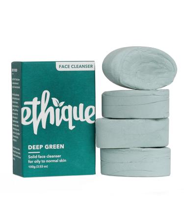 Ethique Deep Green Face Cleansing Bar – Soap-Free Face Wash – 4.23 oz