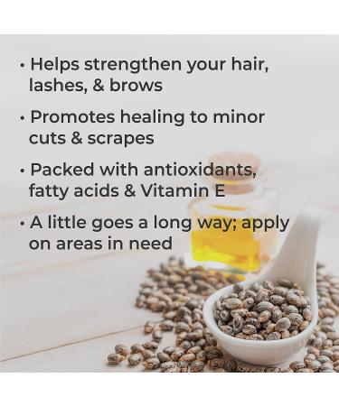Organic Castor Oil 4 oz - Cold Pressed, Hexane Free, Conditioning & Healing for Dry Skin, Hair Growth - Plant Therapy - Buy Online on GoSupps.com