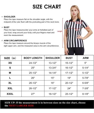 FitsT4 Women's Black & White Stripe Referee Shirt - Zipper Collared V-Neck Short Sleeve Jersey for Refs, Waitresses - Size Small - Buy Online on GoSupps.com