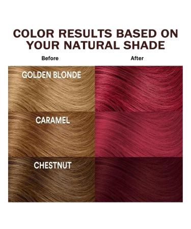 Dark Wine Red Hair Dye Shampoo for Women - 15 Min Semi-Permanent Burgundy - Organic 3IN1 Color (16.9FL OZ - Buy Online on GoSupps.com