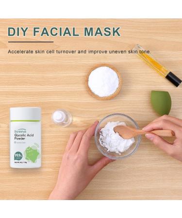 Sturelehub Glycolic Acid Powder 4OZ / 116g 99.9% Purity Cosmetic Grade DIY Glycolic Acid Mask Make Your Own Glycolic Acid Lotion and Serum Glycolic Acid Powder For Homemade Cosmetics - Buy Online on GoSupps.com