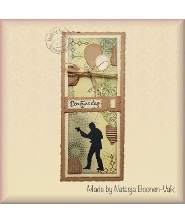 Nellie's Choice Clear Stamp Silhouette Teenagers Series Guitar Player