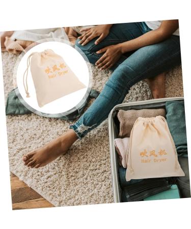 Beavorty Hair Dryer Bag Blow Dryer Hair Dryer Attachments Storage Drawstring Travel Cosmetic Bag Linen - Buy Online on GoSupps.com