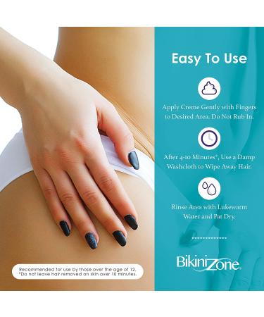 Bikini Zone Bikini Creme Hair Remover - Fast & Painless Hair Removal Cream - 2 oz - Buy Online on GoSupps.com