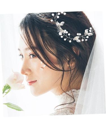 Beaupretty Hair Comb Accessory Flower Arrangement and Headwear bridal headpiece combs rhinestone hair vine bridal flower hair pin wedding hairpiece hair bride Hair piece side - Buy Online on GoSupps.com