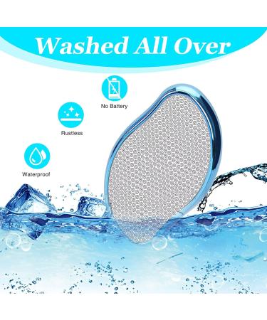 Nano Glass Corneal Remover - 2 in 1 Wet & Dry Cornea Plane for Safe & Effective Foot Care | High Gloss Blue - Buy Online on GoSupps.com