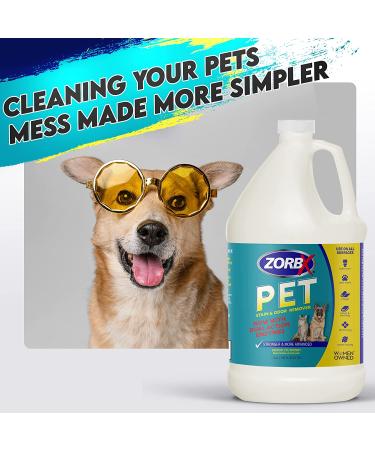 ZORBX Pet Stain and Odor Eliminator - Natural Enzymes Neutralize Strong Pet Odors | 128oz Carpet Cleaner Spray - Buy Online on GoSupps.com