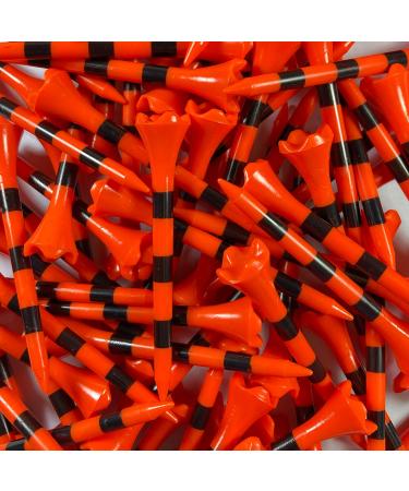 2-3/4" Pride Performance Golf Tee Striped 100 Count Citrus Orange