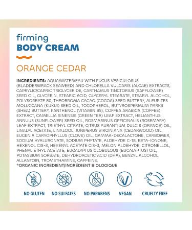 Seaweed Bath Co. Firming Body Cream - Orange Cedar Scent - 6oz - Sustainably Harvested Seaweed & Chlorella - Green Coffee Bean - 1 Pack - Buy Online on GoSupps.com
