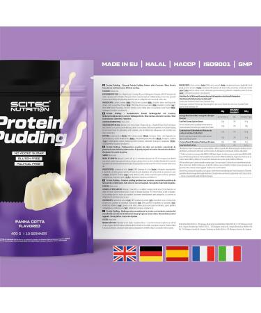 Scitec nutrition protein pudding - delicious High-Protein Dessert - gluten -free - palm oil -free - perfect snack or enjoyment after the meal - Panna Cotta - 400 g - Buy Online on GoSupps.com