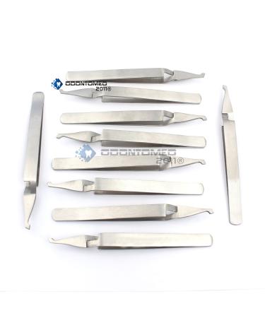 OdontoMed2011  10 Pieces Reverse Action Tweezer Dental De Bonding Anterior Bracket Placement Forcep Pliers Orthodontics Instruments ODM 'Medium