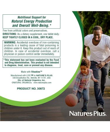 NaturesPlus Adult's Chewable Multivitamin - Exotic Red Superfruits Flavor - 90 Vegetarian Tablets | Whole Foods Supplement for Energy & Health | Gluten-Free - Buy Online on GoSupps.com