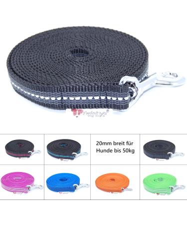 Buy Twinkys Dog Style Tow Leash - 35m Black Reflective 20mm Wide for Dogs up to 50kg - Made in Germany - Buy Online on GoSupps.com