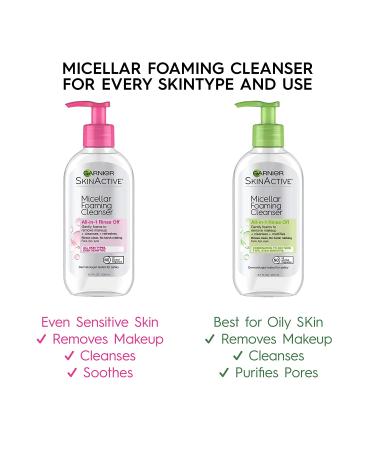 Shop Garnier SkinActive Micellar Foaming Cleanser for Oily Skin | 6.7 fl oz (200 ml) - Buy Online on GoSupps.com
