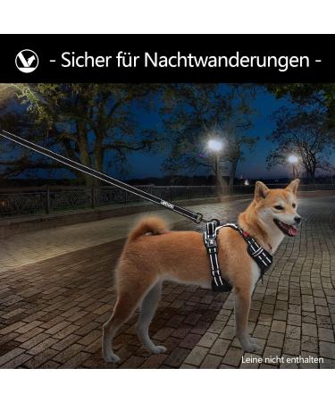 POPOT No Pull Dog Harness - Reflective Pet Vest with Control Handle for Daily Training & Walking - Black Medium - Buy Online on GoSupps.com