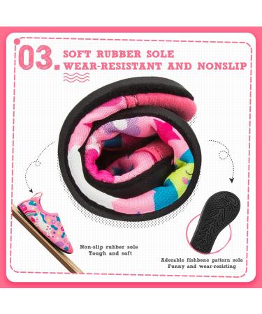 CROVA Kids Water Shoes - Non-Slip Aqua Socks for Boys Girls Toddler - Pink Unicorn Design - Size 9.5-10.5 Little Kid - Buy Online on GoSupps.com