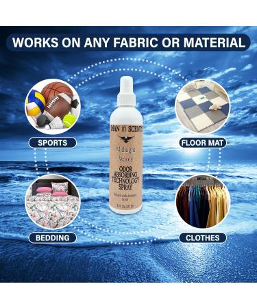 Odor Deodorizer Spray - Multi-Purpose Shoe & Equipment Odor Eliminator | 8 fl oz Midnight Waves - Ideal for Sneakers Gym Gear & Workout Mats - Buy Online on GoSupps.com
