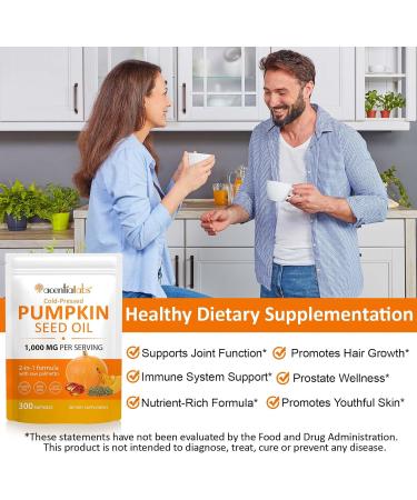 XINSZLIN Pumpkin Seed Oil Capsules with Saw Palmetto Cold-Pressed 1 000 mg per Serving Daily Wellness Support Rich in Essential Fatty Acids & Zinc 300 Softgels - Buy Online on GoSupps.com