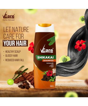 Shikakai Shampoo with Amla Hibiscus Aloe Vera & Neem - 200ml | Best Natural Hair Care | International Shipping - Buy Online on GoSupps.com