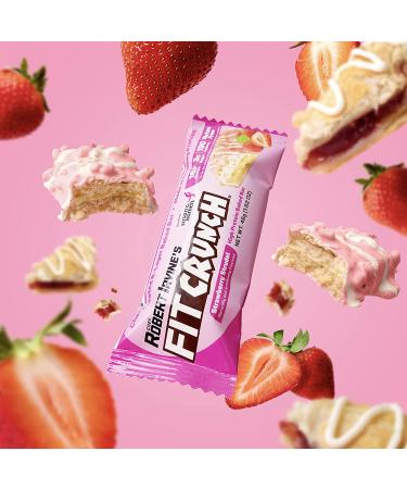 FITCRUNCH Snack Size Protein Bars - Susan G. Komen Benefit - High Protein, Low Sugar, Soft Bake - Strawberry Strudel (9 Bars) - Buy Online on GoSupps.com