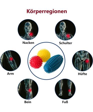 Quiactive Hedgehog Ball Set of 3 - Massage Balls for Back Legs Feet & Hands - Includes Bag Instructions & Air Pump - Perfect for Fascia Release | International Shipping - Buy Online on GoSupps.com