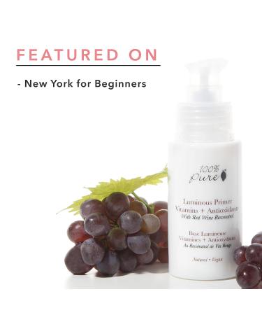 100% PURE Luminous Face Primer - Illuminating Makeup Base & Moisturizer | Anti-Aging Antioxidants | Glowy & Long-Lasting | Pore Diminishing Cosmetics | Flawless Hydration - 1 oz - Buy Online on GoSupps.com
