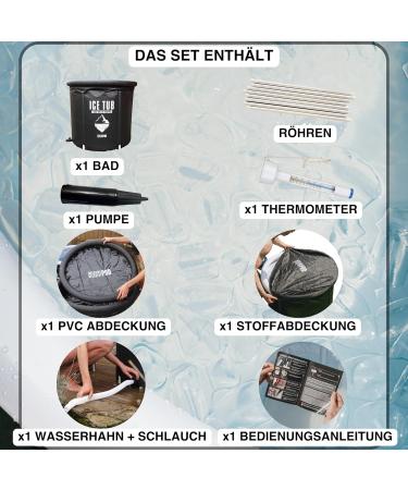 Xtreme Recovery Pod Ice Bath for Athletes - High-Quality Portable Ice Barrel for Indoor & Outdoor Use | Durable Black Cover - Buy Online on GoSupps.com