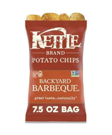 Kettle Brand Backyard Barbeque Kettle Potato Chips, Gluten-Free, Non-GMO, 7.5 oz Bag