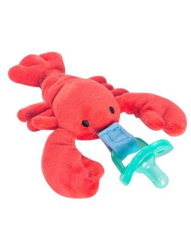 Baby Newborn Pacifier - Infant Pacifiers Soothie Snuggle - Lobster Pacifier Holder- 3  6  9  12 Months - Baby Comfort Binky with Detachable Plush Toy