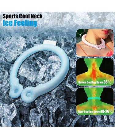 Lerpwige Super Hot Weather Neck Cooling Tube Neck Cooling Ring Reusable Neck Cooler Commuting or Outdoor Activities Neck Cooling Ring Blue - Buy Online on GoSupps.com