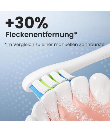 Oclean Brush Heads 6-Pack | DuPont Bristles & Tongue Cleaner | W-Shape Design for OCLEAN White2 Electric Toothbrush - Buy Online on GoSupps.com