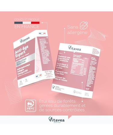 Vitavea - Anti Age/Rides Expert Ultra Liftant - Compl ment Alimentaire Eclat Fermet - Acide Hyaluronique Collag ne Coenzyme Q10 Zinc - 30 g lules - Cure de 15 jours - Fabriqu en France Format 30 g lules - Buy Online on GoSupps.com