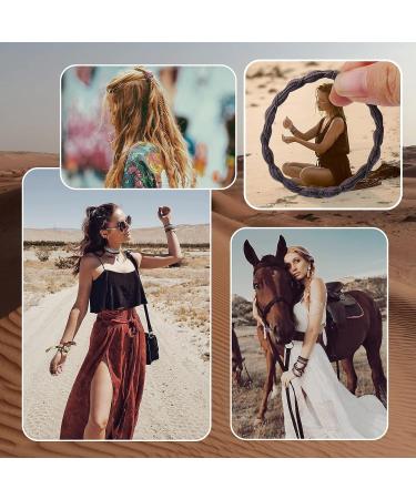 Palksky Morandi Hair Ties Bracelets - 24 Pcs Braided Hair Bands for Thick Hair | Women's Hair Accessories - Buy Online on GoSupps.com