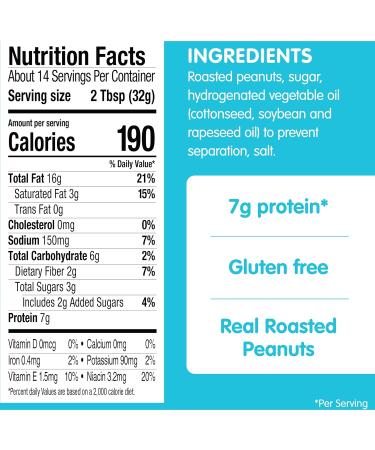 SKIPPY Creamy Peanut Butter 16.3oz (Pack of 8) - Bulk Pack of Smooth Peanut Butter - Buy Online on GoSupps.com