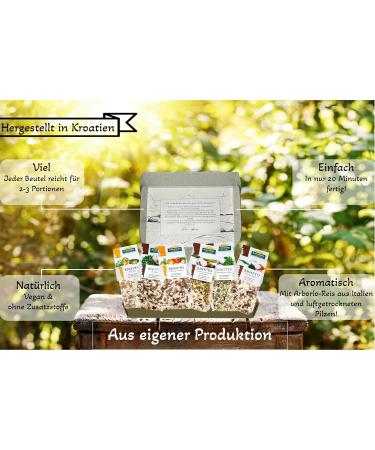 Dr. Ana Collection: 6 Vegan Gluten-Free Risotto Tasting Package | Authentic Italian Specialty | 100% Arborio Rice | 6 Varieties x 200g - Buy Online on GoSupps.com