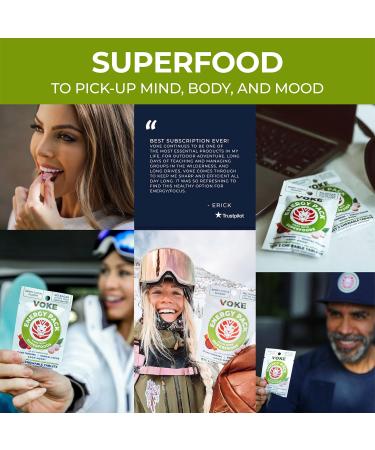 Voke ENERGY TABLETS - Superfood Chewable for Focus & Clarity | 30 Count (Pack of 5) | Vitamin C Mood Support Portable & Resealable - Buy Online on GoSupps.com