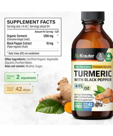 Turmeric with Black Pepper Tincture 4 Fl. Oz. & Milk Thistle 250 Capsules - Buy Online on GoSupps.com