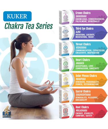 KUKER Throat Chakra Tea Vishudha Sage Leaves with Eucalyptus Blend for Lung & Throat Comfort Tea Loose Leaf Peppermint Tea Herbal Infusion - Throat Coat Tea Herbal Teas - 20 Mint Tea Bags 30g - Buy Online on GoSupps.com