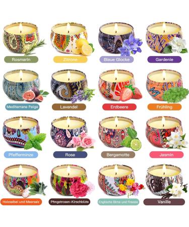 Fragrance Candles Gift Set for Women - 16 Natural Soy Wax Scented Candles | Aromatherapy Gifts for Christmas Birthdays Valentine's Day & Mother's Day | 2.5 oz - Buy Online on GoSupps.com