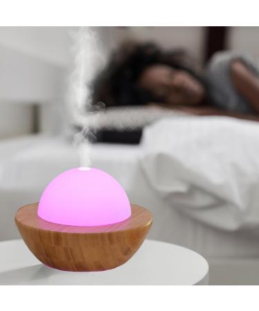 Zen'ar me Belisia Essential Oil Diffuser - Ultrasound Cold Air Aromatherapy - Bamboo & Glass Electrical Diffuser with LED Lighting for Room Fragrance - Buy Online on GoSupps.com