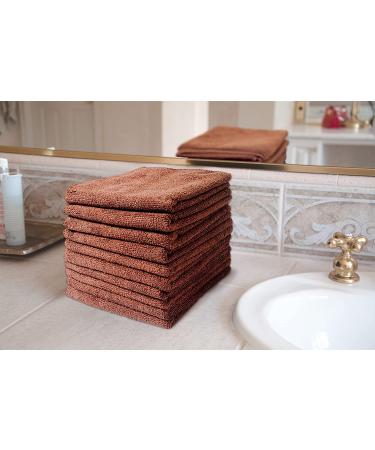 Eurow Microfiber Salon Towels - 16x29 Inches Brown - Pack of 10 - Buy Online on GoSupps.com