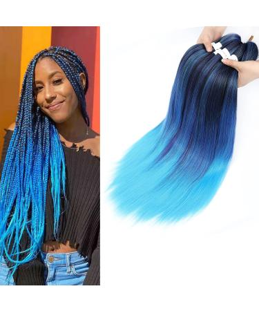 Anti-drawn braiding hair Easy Braid Professional itch-free art fiber crochet borders yaki texture hair extensions 6 packs braid hair 26 inch 66 cm (lot de 6) 1b/purple/lblue