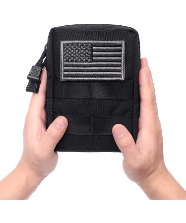 2 Pack Molle Pouches - Tactical Compact Water-Resistant EDC Pouches (Black) - Buy Online on GoSupps.com