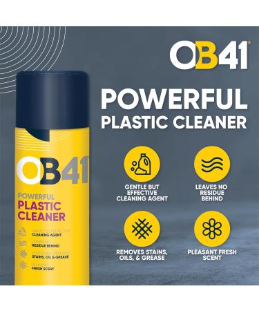 OB41 Powerful Plastic Cleaner. Gently and Effectively Cleans and Degreases Plastic Materials and Surfaces. 400ml 1 count (Pack of 1) OB41 Powerful Plastic Cleaner 400ml - Buy Online on GoSupps.com