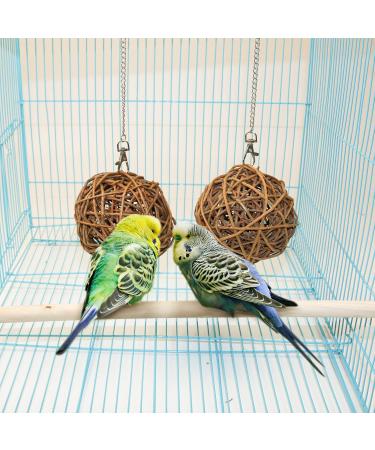 Nature Willow Ball Toys for Small Animals - 4-Piece Set for Guinea Pigs Rabbits Chinches & Birds - Ideal Pet Accessories (10cm) - Buy Online on GoSupps.com