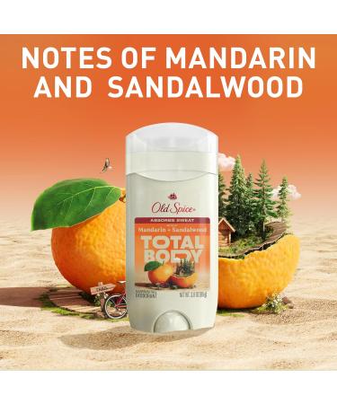 Old Spice Whole Body Deodorant for Men Total Body Deodorant Mandarin + Sandalwood Aluminum Free Deodorant Stick for 24/7 Freshness // Dermatologist Tested Whole Body Deodorant 3.0 oz - Buy Online on GoSupps.com