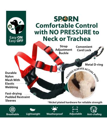 Dog Harness - No pull and No choke humane Design Non Pulling Pet Harness with Mesh vest Easy Step-in Adjustable Mesh Harness for control Red Medium by Sporn Medium Red - Buy Online on GoSupps.com