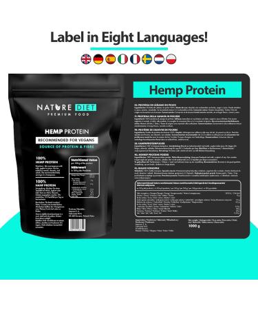 Nature Diet Hemp Protein 1000g - Vegan Plant-Based Protein Powder - Buy Online on GoSupps.com