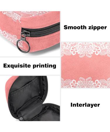 Elegant White Tip Vintage Sanitary Napkin Storage Bags for Women & Teen Girls - Durable Menstrual Cup Bags - Buy Online on GoSupps.com