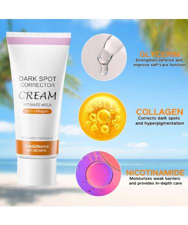 Dark Spot Corrector Cream - Remove Dark Spots on Face & Body | Collagen & Niacinamide | Instant Results | 2 oz - Buy Online on GoSupps.com